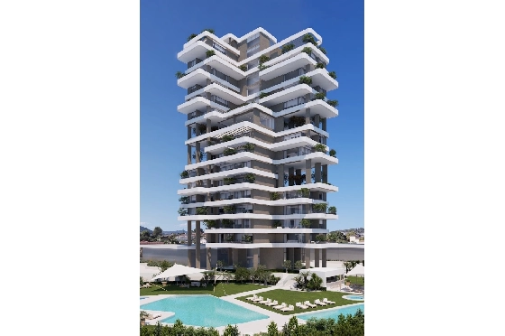 Etagen Apartment in Calpe zu verkaufen, Living area 133 m², Zustand Erstbezug, + fussboden, Klimaanlage, 3 Schlafzimmer, 2 Badezimmer, Pool, ref.: HA-CAN-160-A02-4