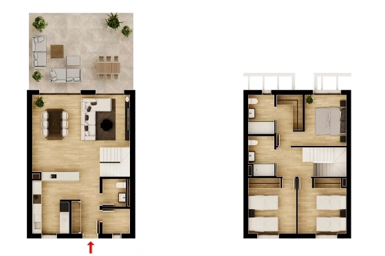 Apartment in Monforte Del Cid(Alenda Golf) zu verkaufen, Living area 81 m², Plot 162 m², 2 Schlafzimmer, 2 Badezimmer, Pool, ref.: TW-ALLURE-2-19