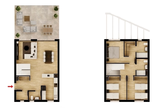 Apartment in Monforte Del Cid(Alenda Golf) zu verkaufen, Living area 81 m², Plot 162 m², 2 Schlafzimmer, 2 Badezimmer, Pool, ref.: TW-ALLURE-2-20