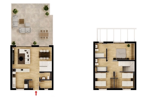 Apartment in Monforte Del Cid(Alenda Golf) zu verkaufen, Living area 81 m², Plot 162 m², 2 Schlafzimmer, 2 Badezimmer, Pool, ref.: TW-ALLURE-2-21