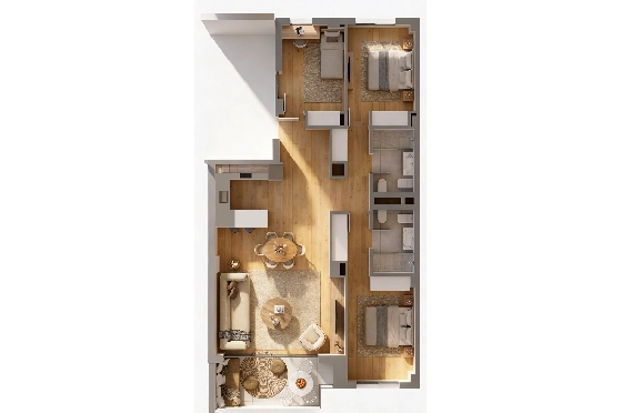 Apartment in Palma De Mallorca zu verkaufen, Living area 105 m², Plot 114 m², 3 Schlafzimmer, 2 Badezimmer, ref.: TW-COR-39,-PALMA-23