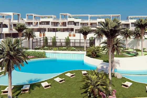 Erdgeschoss Apartment in Torrevieja zu verkaufen, Living area 131 m², Zustand Erstbezug, 2 Schlafzimmer, 2 Badezimmer, Pool, ref.: HA-TON-221-A01-3
