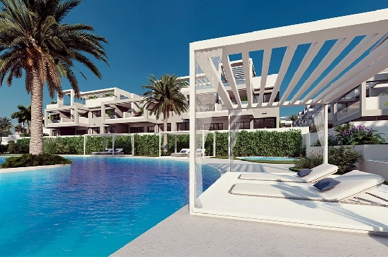 Erdgeschoss Apartment in Torrevieja zu verkaufen, Living area 131 m², Zustand Erstbezug, 2 Schlafzimmer, 2 Badezimmer, Pool, ref.: HA-TON-221-A01-4
