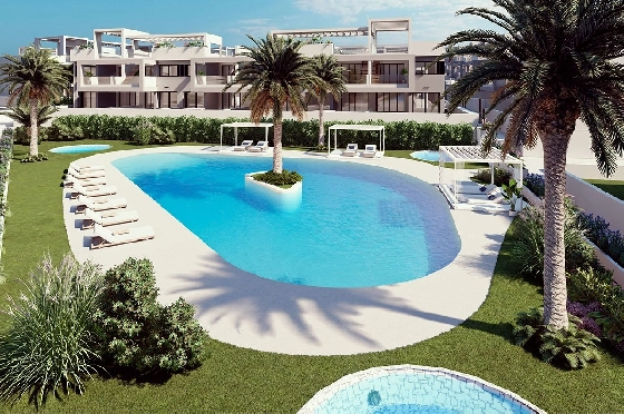Erdgeschoss Apartment in Torrevieja zu verkaufen, Living area 131 m², Zustand Erstbezug, 2 Schlafzimmer, 2 Badezimmer, Pool, ref.: HA-TON-221-A01-5