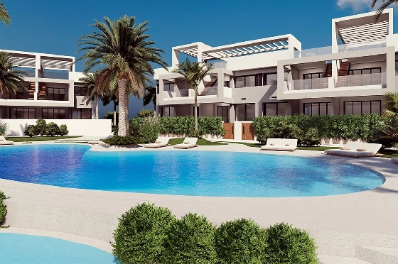 Erdgeschoss Apartment in Torrevieja zu verkaufen, Living area 131 m², Zustand Erstbezug, 2 Schlafzimmer, 2 Badezimmer, Pool, ref.: HA-TON-221-A01-7