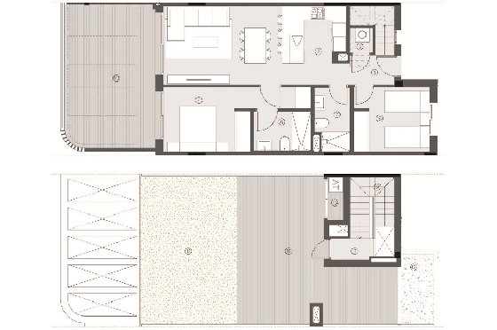 Penthouse Apartment in Torrevieja zu verkaufen, Living area 156 m², Zustand Erstbezug, 2 Schlafzimmer, 2 Badezimmer, Pool, ref.: HA-TON-290-A03-14