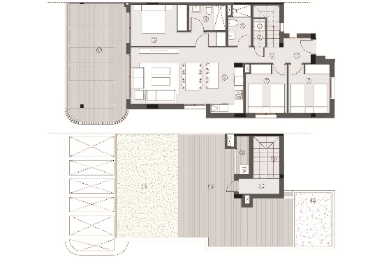 Penthouse Apartment in Torrevieja zu verkaufen, Living area 193 m², Zustand Erstbezug, 3 Schlafzimmer, 2 Badezimmer, Pool, ref.: HA-TON-290-A04-14