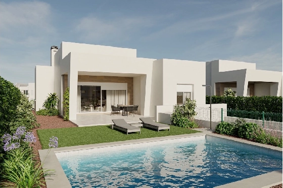 Villa in Algorfa zu verkaufen, Living area 345 m², Zustand Erstbezug, Klimaanlage, Plot 458 m², 3 Schlafzimmer, 2 Badezimmer, Pool, ref.: HA-ARN-116-E02-1