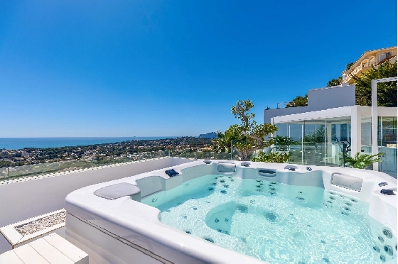 Villa in Moraira zu verkaufen, Living area 370 m², Baujahr 2022, Klimaanlage, Plot 813 m², 4 Schlafzimmer, 4 Badezimmer, Pool, ref.: AM-12683DR-15