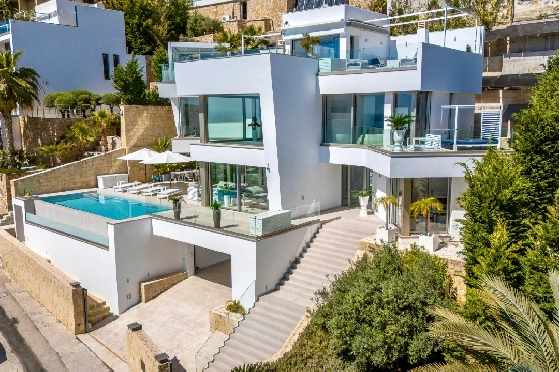Villa in Moraira zu verkaufen, Living area 370 m², Baujahr 2022, Klimaanlage, Plot 813 m², 4 Schlafzimmer, 4 Badezimmer, Pool, ref.: AM-12683DR-41