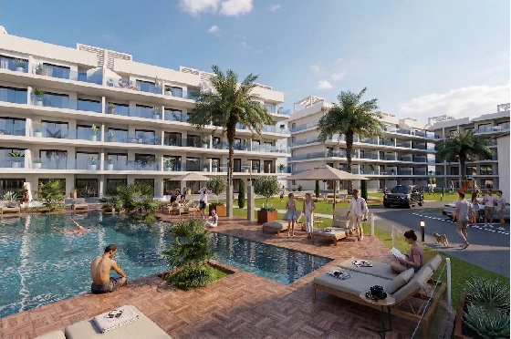 Penthouse Apartment in Guardamar del Segura zu verkaufen, Living area 146 m², Zustand Erstbezug, 2 Schlafzimmer, 2 Badezimmer, Pool, ref.: HA-GUN-439-A02-1