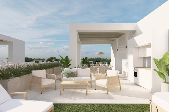 Penthouse Apartment in Los Alcazares zu verkaufen, Living area 150 m², Zustand Erstbezug, Klimaanlage, 2 Schlafzimmer, 2 Badezimmer, Pool, ref.: HA-LAN-480-A02-23