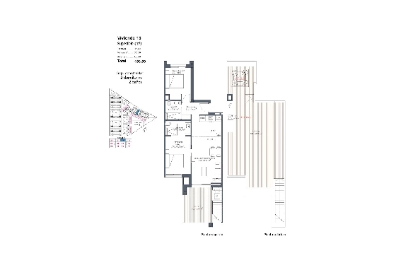 Penthouse Apartment in Los Alcazares zu verkaufen, Living area 150 m², Zustand Erstbezug, Klimaanlage, 2 Schlafzimmer, 2 Badezimmer, Pool, ref.: HA-LAN-480-A02-28