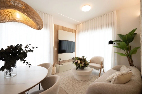 Eck-Reihenhaus in Los Alcazares zu verkaufen, Living area 146 m², Zustand Erstbezug, Klimaanlage, Plot 177 m², 3 Schlafzimmer, 2 Badezimmer, Pool, ref.: HA-LAN-480-Q01-10