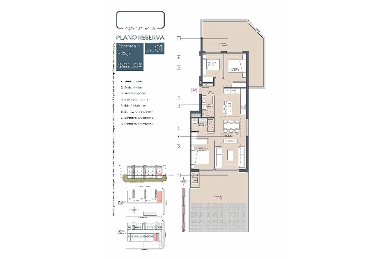 Etagen Apartment in Benijofar zu verkaufen, Living area 103 m², Zustand Erstbezug, 3 Schlafzimmer, 2 Badezimmer, Pool, ref.: HA-BNN-319-A01-10