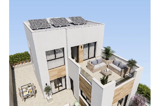 Doppelhaushälfte in San Fulgencio zu verkaufen, Living area 108 m², Zustand Erstbezug, Klimaanlage, Plot 245 m², 3 Schlafzimmer, 2 Badezimmer, Pool, ref.: HA-MAN-301-D01-5