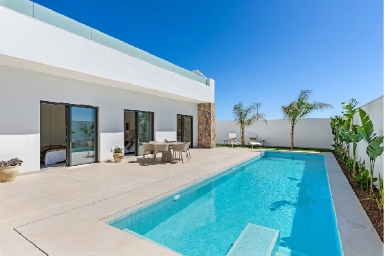 Villa in Los Alcazares zu verkaufen, Living area 198 m², Zustand Erstbezug, Klimaanlage, Plot 235 m², 3 Schlafzimmer, 2 Badezimmer, Pool, ref.: HA-LAN-501-E01-28