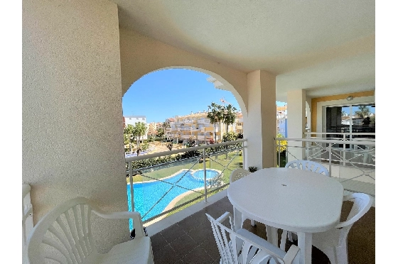 Apartment in Denia(Las Marinas) zur Ferienvermietung, Living area 90 m², Baujahr 2003, Zustand gepflegt, + Zentralheizung, Klimaanlage, 1 Schlafzimmer, 1 Badezimmer, Pool, ref.: T-0318-4